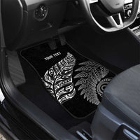 Aotearoa Personalized Lawn Bowls Maori Car Mats New Zealand Black Tribal Silver Fern LT7 - Polynesian Pride