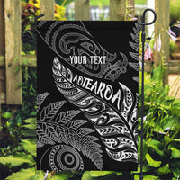 Aotearoa Personalized Lawn Bowls Maori Garden Flag New Zealand Black Tribal Silver Fern LT7 Garden Flag Black - Polynesian Pride