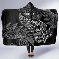 Aotearoa Personalized Lawn Bowls Maori Hooded Blanket New Zealand Black Tribal Silver Fern LT7 One Size Black - Polynesian Pride