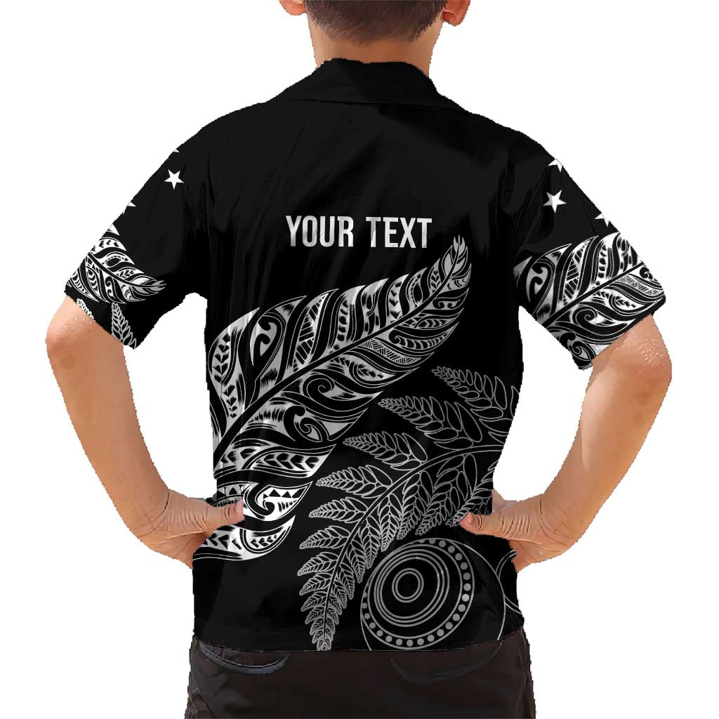 Aotearoa Personalized Lawn Bowls Maori Kid Hawaiian Shirt New Zealand Black Tribal Silver Fern LT7 - Polynesian Pride