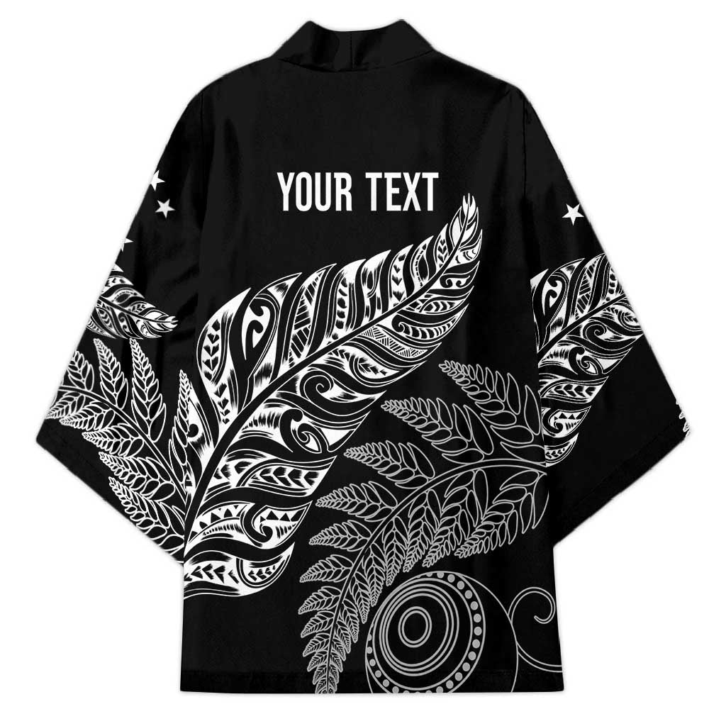 Aotearoa Personalized Lawn Bowls Maori Kimono New Zealand Black Tribal Silver Fern LT7 - Polynesian Pride
