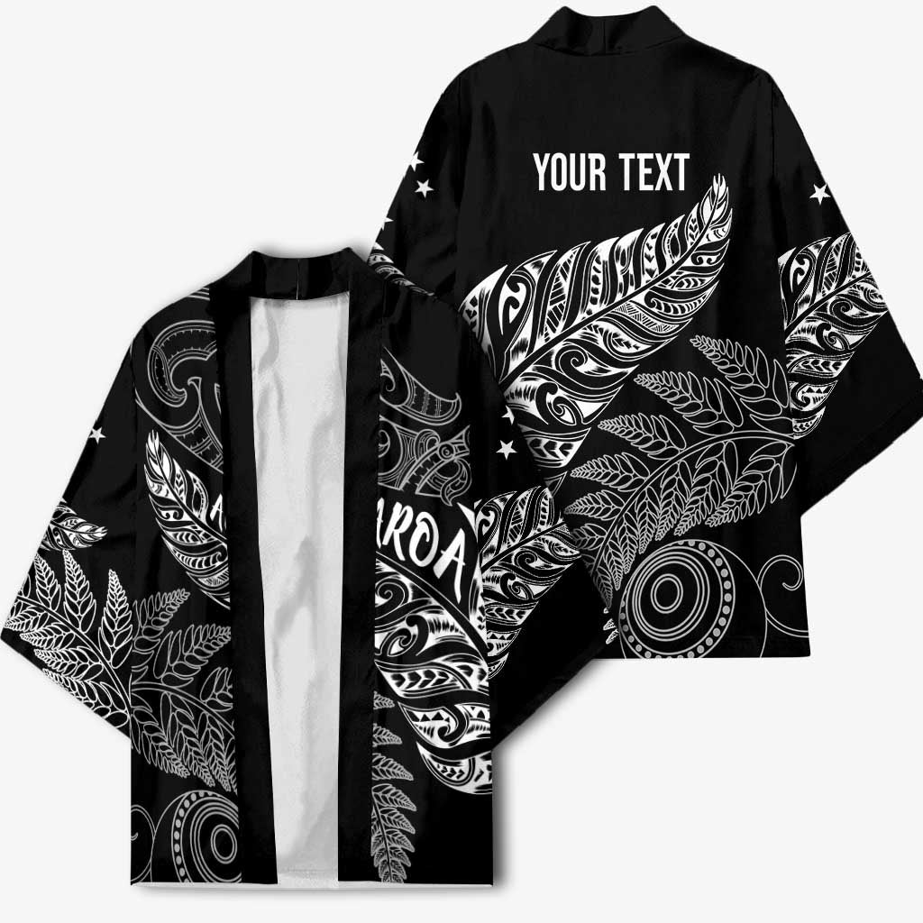 Aotearoa Personalized Lawn Bowls Maori Kimono New Zealand Black Tribal Silver Fern LT7 - Polynesian Pride