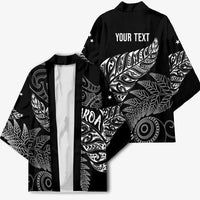 Aotearoa Personalized Lawn Bowls Maori Kimono New Zealand Black Tribal Silver Fern LT7 - Polynesian Pride