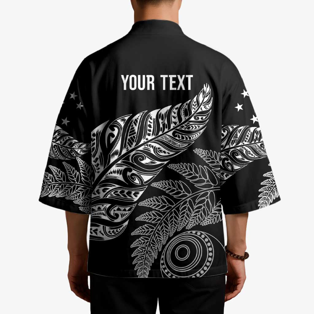 Aotearoa Personalized Lawn Bowls Maori Kimono New Zealand Black Tribal Silver Fern LT7 - Polynesian Pride
