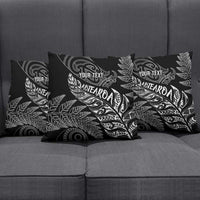 Aotearoa Personalized Lawn Bowls Maori Pillow Cover New Zealand Black Tribal Silver Fern LT7 - Polynesian Pride