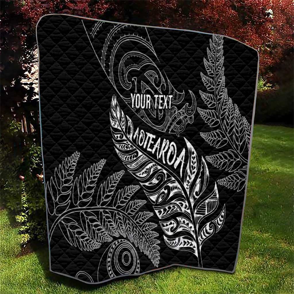 Aotearoa Personalized Lawn Bowls Maori Quilt New Zealand Black Tribal Silver Fern LT7 - Polynesian Pride