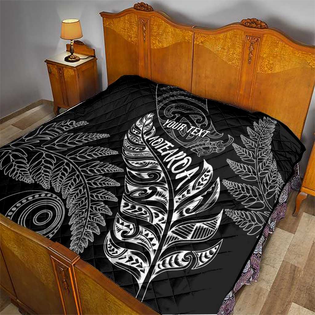 Aotearoa Personalized Lawn Bowls Maori Quilt New Zealand Black Tribal Silver Fern LT7 - Polynesian Pride