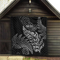 Aotearoa Personalized Lawn Bowls Maori Quilt New Zealand Black Tribal Silver Fern LT7 - Polynesian Pride