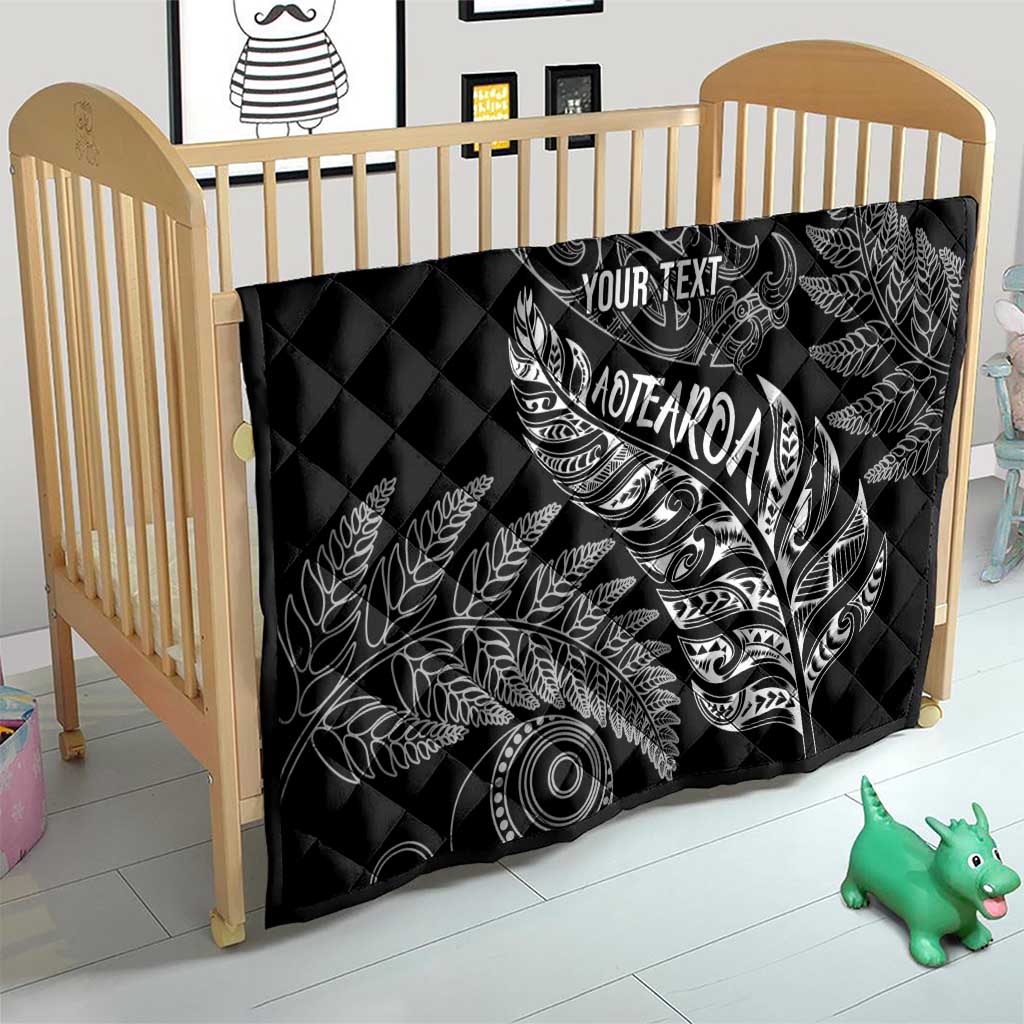 Aotearoa Personalized Lawn Bowls Maori Quilt New Zealand Black Tribal Silver Fern LT7 - Polynesian Pride
