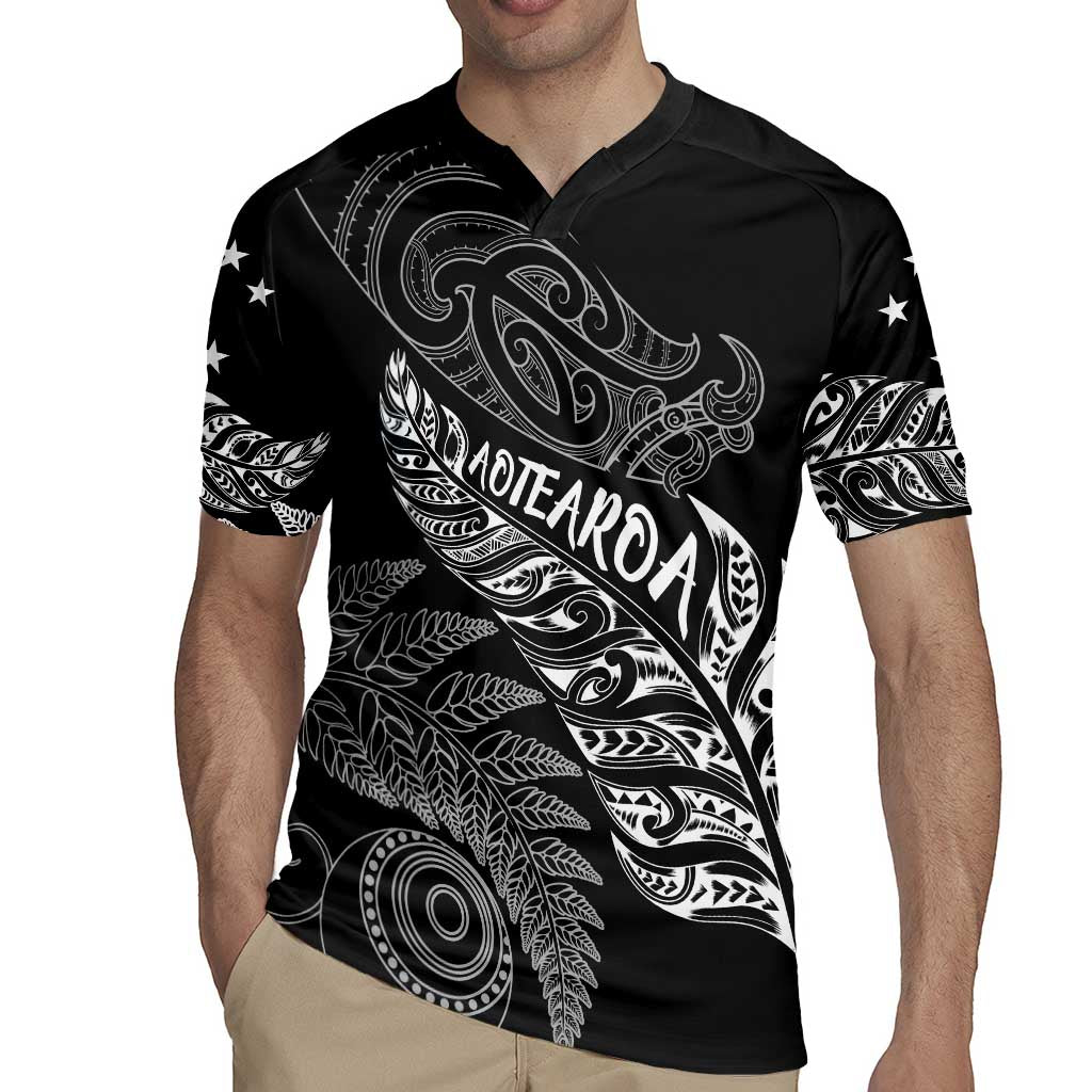 Aotearoa Personalized Lawn Bowls Maori Rugby Jersey New Zealand Black Tribal Silver Fern LT7 - Polynesian Pride