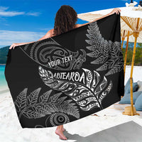 Aotearoa Personalized Lawn Bowls Maori Sarong New Zealand Black Tribal Silver Fern LT7 One Size 44 x 66 inches Black - Polynesian Pride