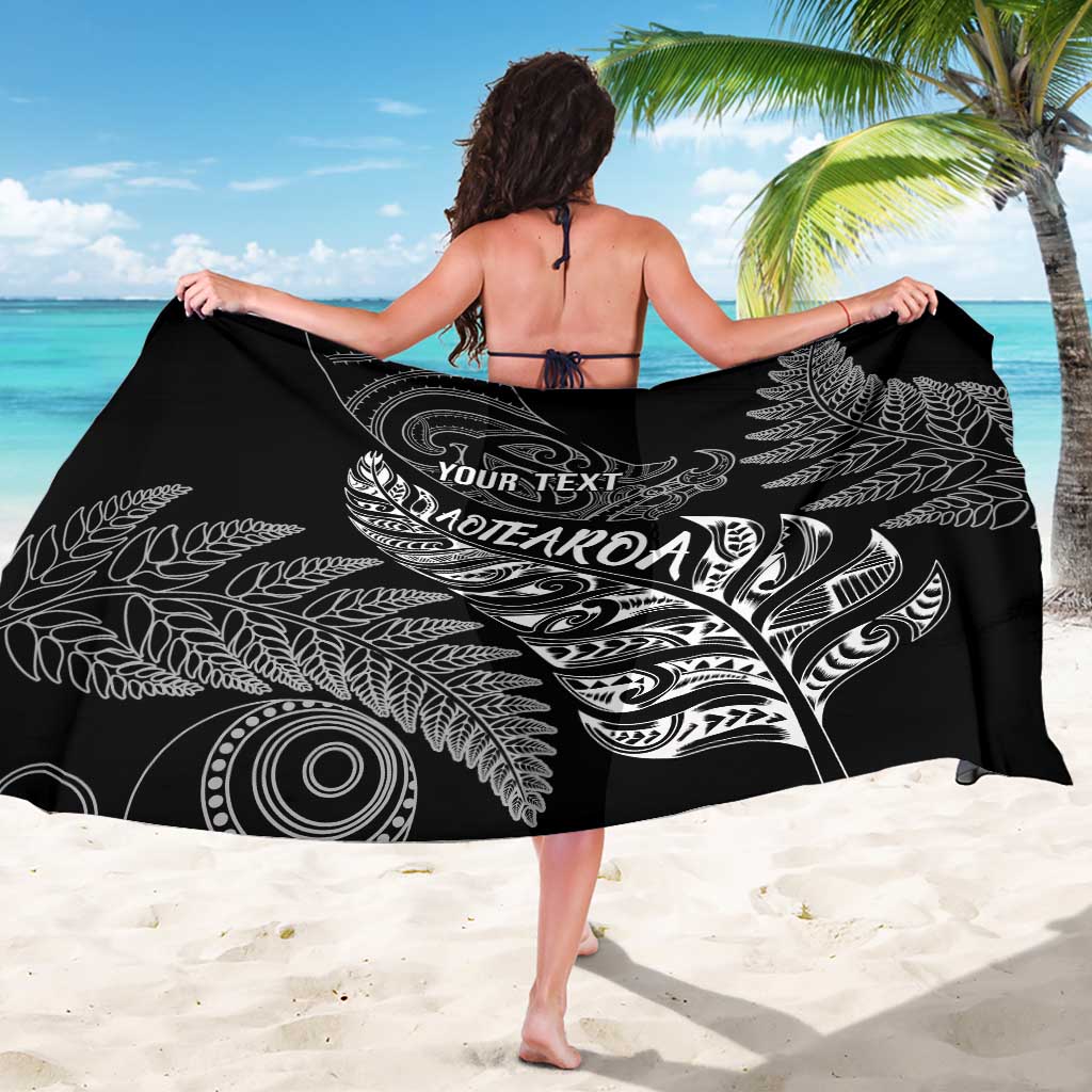 Aotearoa Personalized Lawn Bowls Maori Sarong New Zealand Black Tribal Silver Fern LT7 - Polynesian Pride