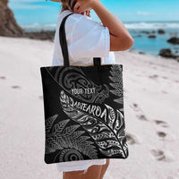 Aotearoa Personalized Lawn Bowls Maori Tote Bag New Zealand Black Tribal Silver Fern LT7 - Polynesian Pride