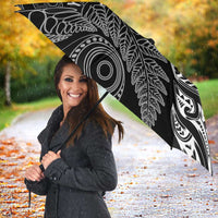Aotearoa Personalized Lawn Bowls Maori Umbrella New Zealand Black Tribal Silver Fern LT7 - Polynesian Pride