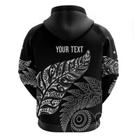 Aotearoa Personalized Lawn Bowls Maori Zip Hoodie New Zealand Black Tribal Silver Fern LT7 - Polynesian Pride