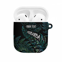 Aotearoa Personalized Lawn Bowls Maori AirPods Case New Zealand Paua Shell Tribal Silver Fern LT7 Green - Polynesian Pride