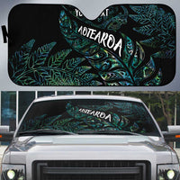 Aotearoa Personalized Lawn Bowls Maori Auto Sun Shade New Zealand Paua Shell Tribal Silver Fern LT7 Green - Polynesian Pride