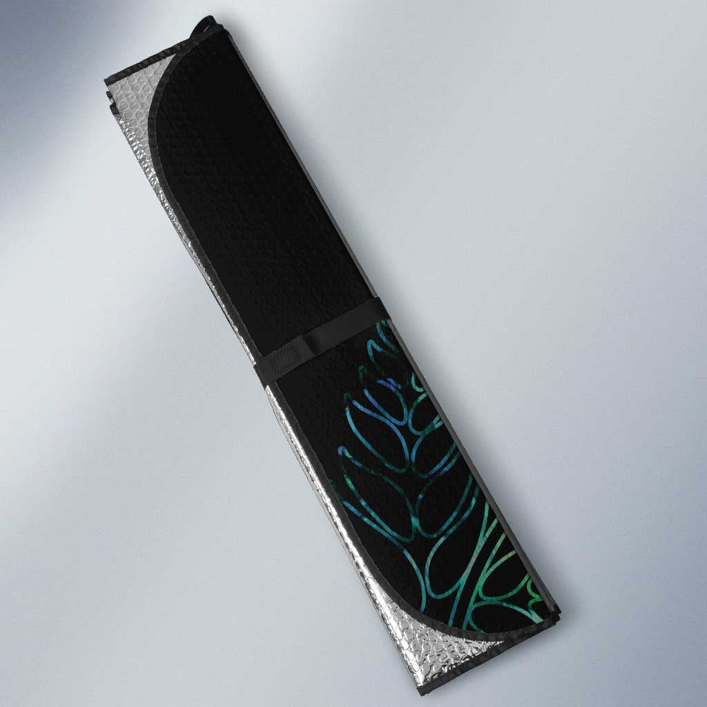 Aotearoa Personalized Lawn Bowls Maori Auto Sun Shade New Zealand Paua Shell Tribal Silver Fern LT7 - Polynesian Pride