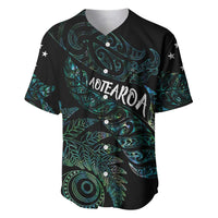 Aotearoa Personalized Lawn Bowls Maori Baseball Jersey New Zealand Paua Shell Tribal Silver Fern LT7 Green - Polynesian Pride