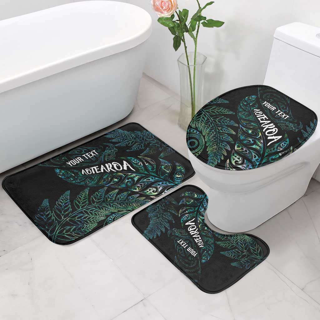 Aotearoa Personalized Lawn Bowls Maori Bathroom Set New Zealand Paua Shell Tribal Silver Fern - Polynesian Pride