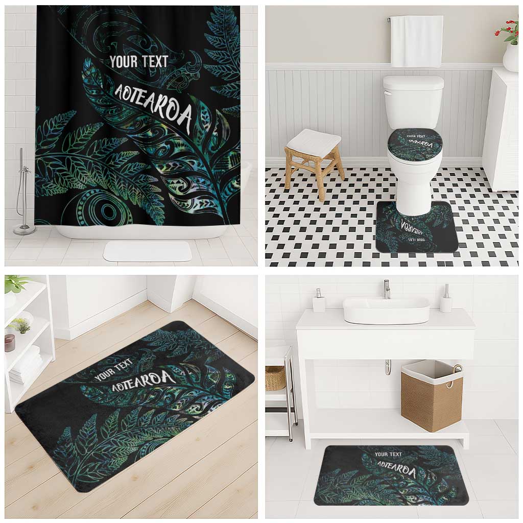 Aotearoa Personalized Lawn Bowls Maori Bathroom Set New Zealand Paua Shell Tribal Silver Fern - Polynesian Pride