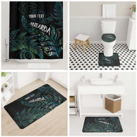 Aotearoa Personalized Lawn Bowls Maori Bathroom Set New Zealand Paua Shell Tribal Silver Fern - Polynesian Pride