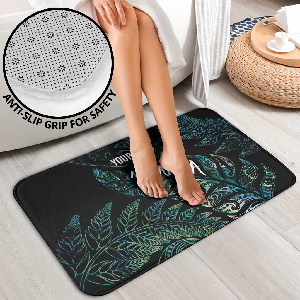 Aotearoa Personalized Lawn Bowls Maori Bathroom Set New Zealand Paua Shell Tribal Silver Fern - Polynesian Pride