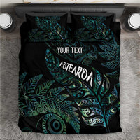Aotearoa Personalized Lawn Bowls Maori Bedding Set New Zealand Paua Shell Tribal Silver Fern - Polynesian Pride