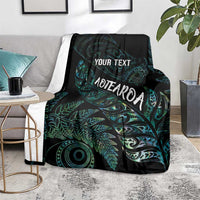 Aotearoa Personalized Lawn Bowls Maori Blanket New Zealand Paua Shell Tribal Silver Fern - Polynesian Pride