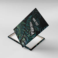 Aotearoa Personalized Lawn Bowls Maori Canvas Wall Art New Zealand Paua Shell Tribal Silver Fern LT7 With Frame Green - Polynesian Pride