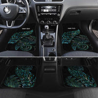 Aotearoa Personalized Lawn Bowls Maori Car Mats New Zealand Paua Shell Tribal Silver Fern LT7 Set 4pcs Green - Polynesian Pride