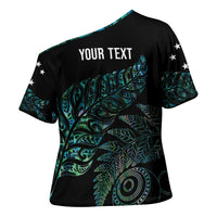 Aotearoa Personalized Lawn Bowls Maori Cross Shoulder Shirt New Zealand Paua Shell Tribal Silver Fern LT7 - Polynesian Pride