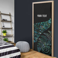 Aotearoa Personalized Lawn Bowls Maori Door Cover New Zealand Paua Shell Tribal Silver Fern LT7 - Polynesian Pride