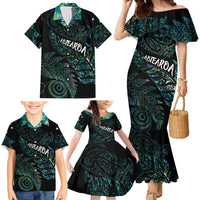 Aotearoa Personalized Lawn Bowls Maori Family Matching Mermaid Dress and Hawaiian Shirt New Zealand Paua Shell Tribal Silver Fern LT7 - Polynesian Pride