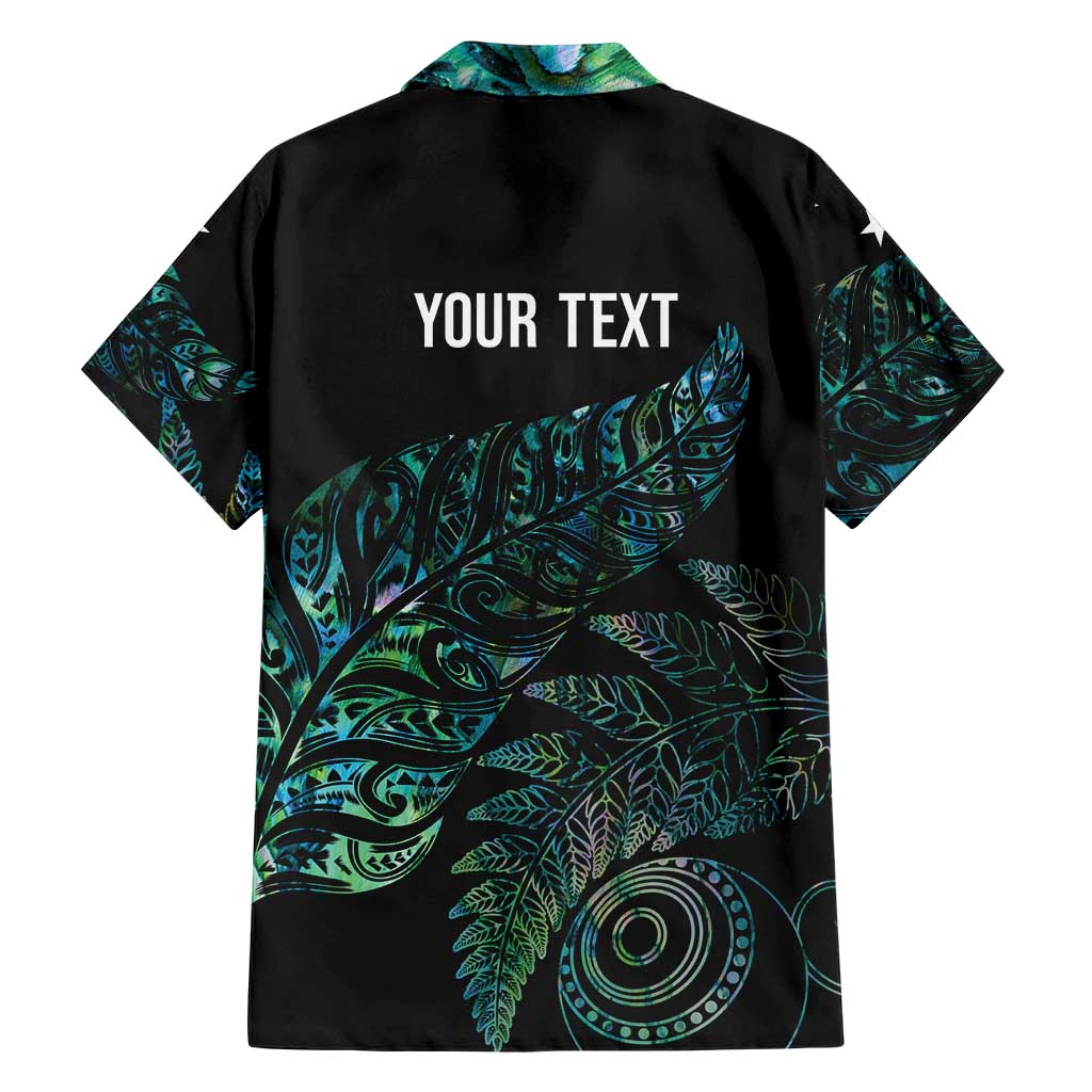 Aotearoa Personalized Lawn Bowls Maori Family Matching Off Shoulder Short Dress and Hawaiian Shirt New Zealand Paua Shell Tribal Silver Fern LT7 - Polynesian Pride