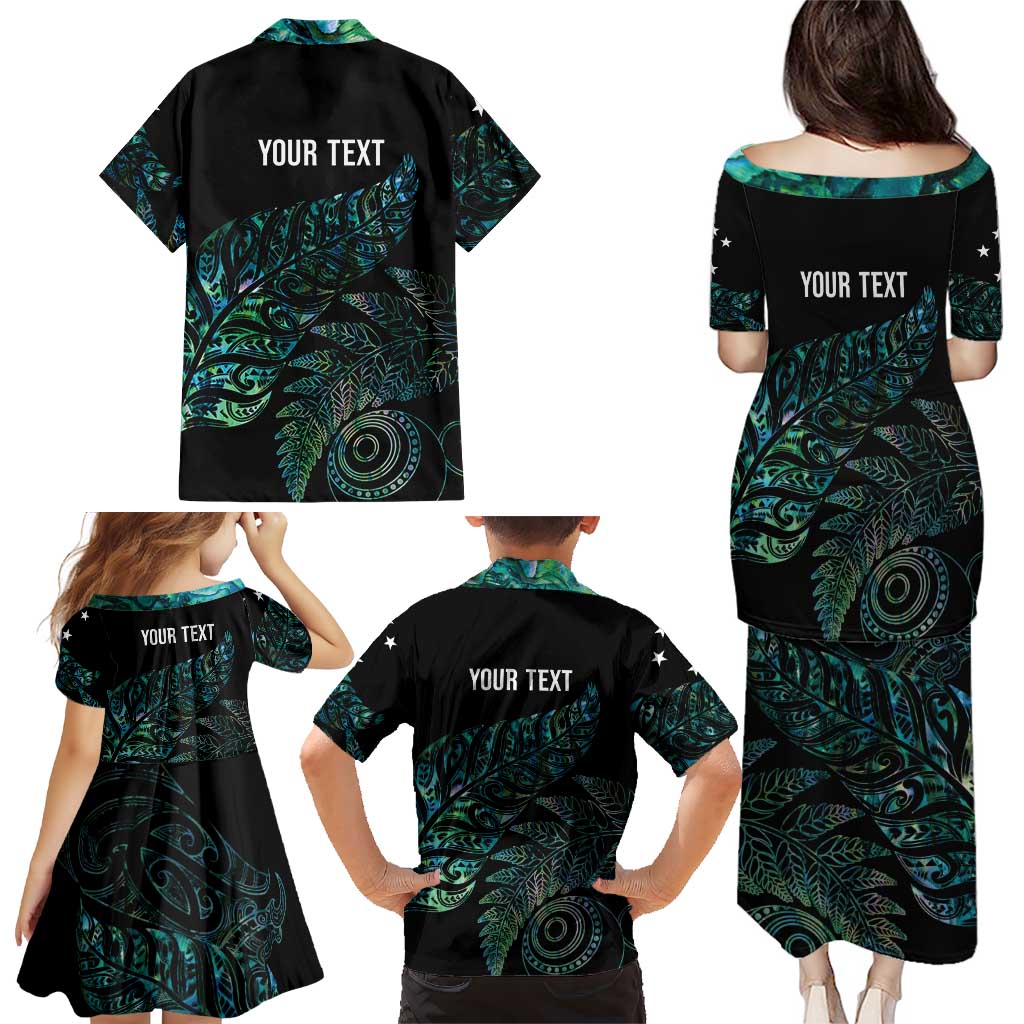 Aotearoa Personalized Lawn Bowls Maori Family Matching Puletasi and Hawaiian Shirt New Zealand Paua Shell Tribal Silver Fern LT7 - Polynesian Pride