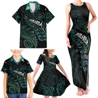 Aotearoa Personalized Lawn Bowls Maori Family Matching Tank Maxi Dress and Hawaiian Shirt New Zealand Paua Shell Tribal Silver Fern LT7 - Polynesian Pride