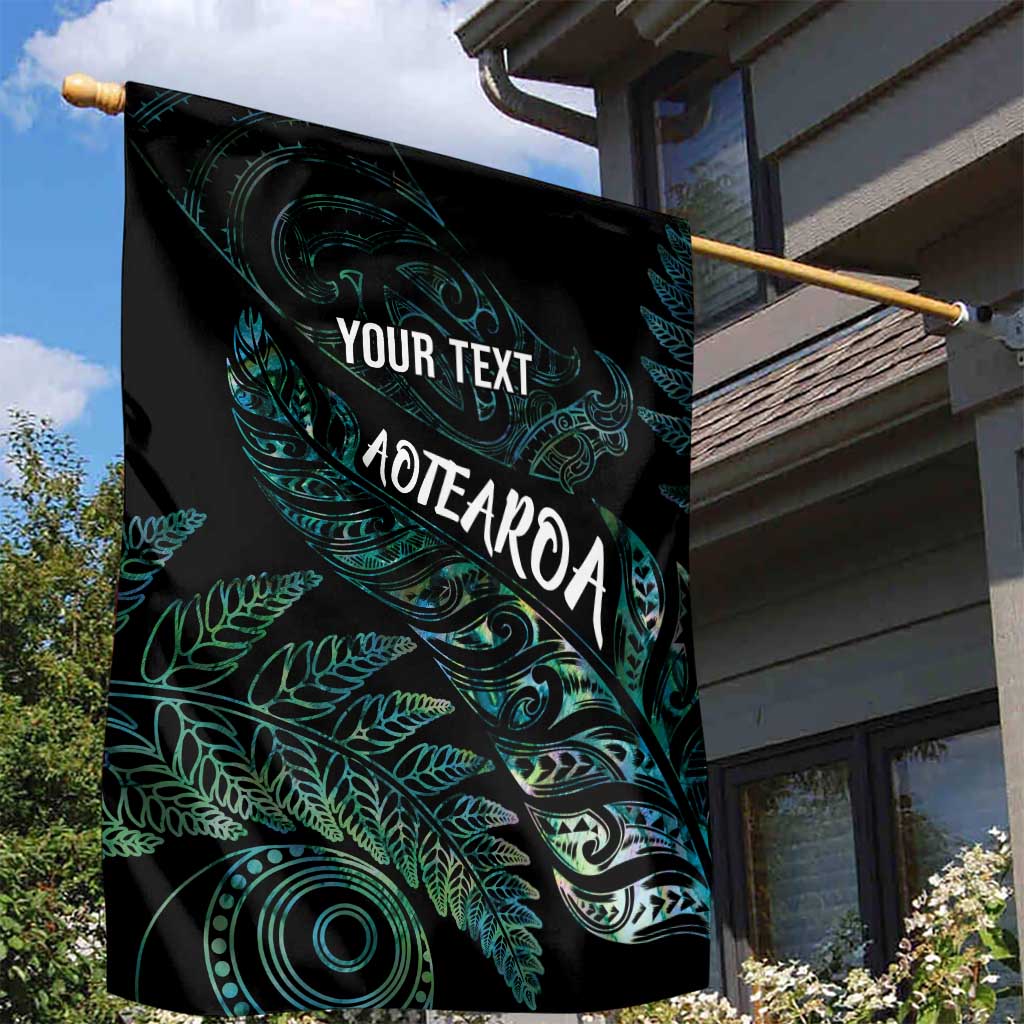 Aotearoa Personalized Lawn Bowls Maori Garden Flag New Zealand Paua Shell Tribal Silver Fern LT7 - Polynesian Pride