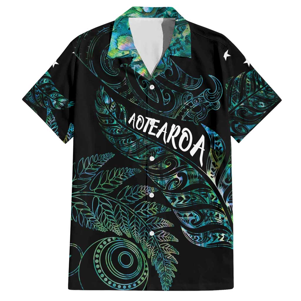 Aotearoa Personalized Lawn Bowls Maori Hawaiian Shirt New Zealand Paua Shell Tribal Silver Fern - Polynesian Pride