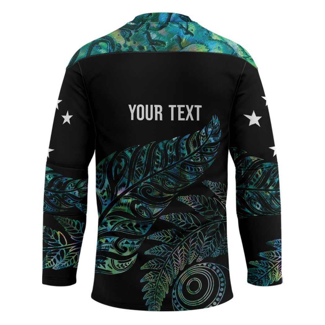 Aotearoa Personalized Lawn Bowls Maori Hockey Jersey New Zealand Paua Shell Tribal Silver Fern LT7 - Polynesian Pride