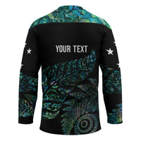 Aotearoa Personalized Lawn Bowls Maori Hockey Jersey New Zealand Paua Shell Tribal Silver Fern LT7 - Polynesian Pride