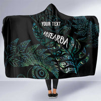 Aotearoa Personalized Lawn Bowls Maori Hooded Blanket New Zealand Paua Shell Tribal Silver Fern LT7 One Size Green - Polynesian Pride
