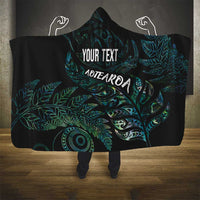 Aotearoa Personalized Lawn Bowls Maori Hooded Blanket New Zealand Paua Shell Tribal Silver Fern LT7 - Polynesian Pride