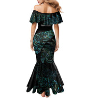 Aotearoa Personalized Lawn Bowls Maori Mermaid Dress New Zealand Paua Shell Tribal Silver Fern LT7 - Polynesian Pride