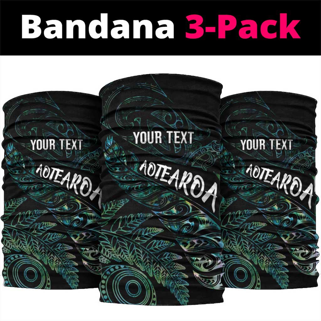 Aotearoa Personalized Lawn Bowls Maori Neck Gaiter New Zealand Paua Shell Tribal Silver Fern LT7 package One Size: 25*50cm Green - Polynesian Pride