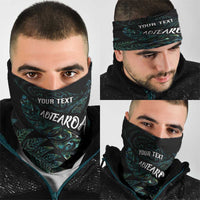 Aotearoa Personalized Lawn Bowls Maori Neck Gaiter New Zealand Paua Shell Tribal Silver Fern LT7 - Polynesian Pride
