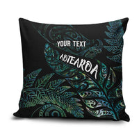 Aotearoa Personalized Lawn Bowls Maori Pillow Cover New Zealand Paua Shell Tribal Silver Fern LT7 Green - Polynesian Pride