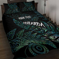 Aotearoa Personalized Lawn Bowls Maori Quilt Bed Set New Zealand Paua Shell Tribal Silver Fern LT7 Green - Polynesian Pride