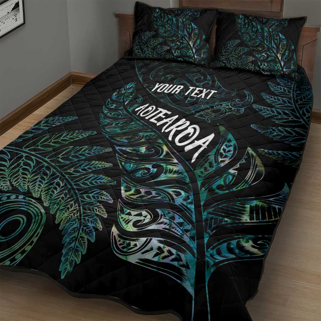 Aotearoa Personalized Lawn Bowls Maori Quilt Bed Set New Zealand Paua Shell Tribal Silver Fern LT7 - Polynesian Pride
