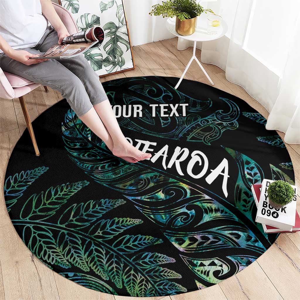 Aotearoa Personalized Lawn Bowls Maori Round Carpet New Zealand Paua Shell Tribal Silver Fern LT7 - Polynesian Pride